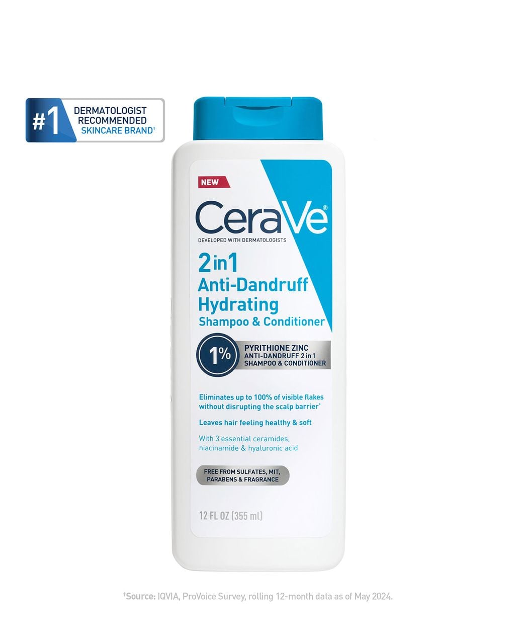 2-in-1 Anti-Dandruff Hydrating Shampoo and Conditioner